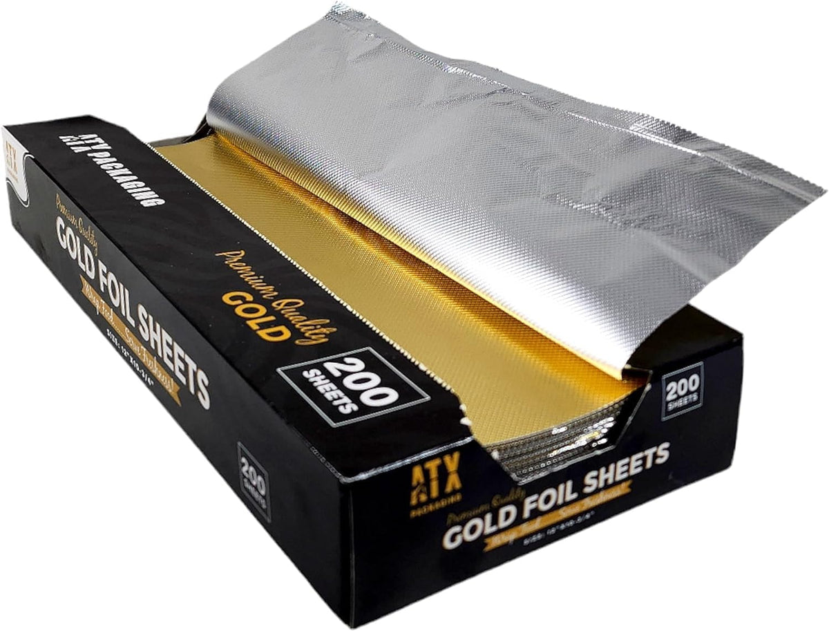 Handi-Foil 12 x 10.75 GOLD Aluminum Foil Sheets Food Wrap - REF#  51210-GOLD