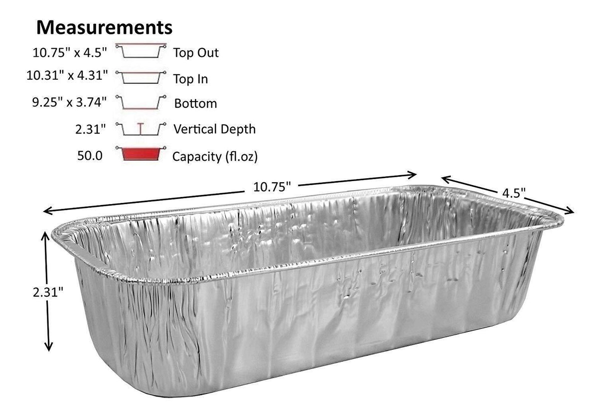 D&W 1 1/2 lb. Aluminum Foil Loaf Pan - 50/Pack