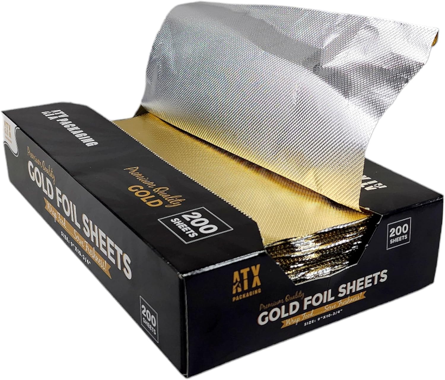 Choice 9 x 10 3/4 Gold / Silver Food Service Interfolded Pop-Up Foil  Sheets