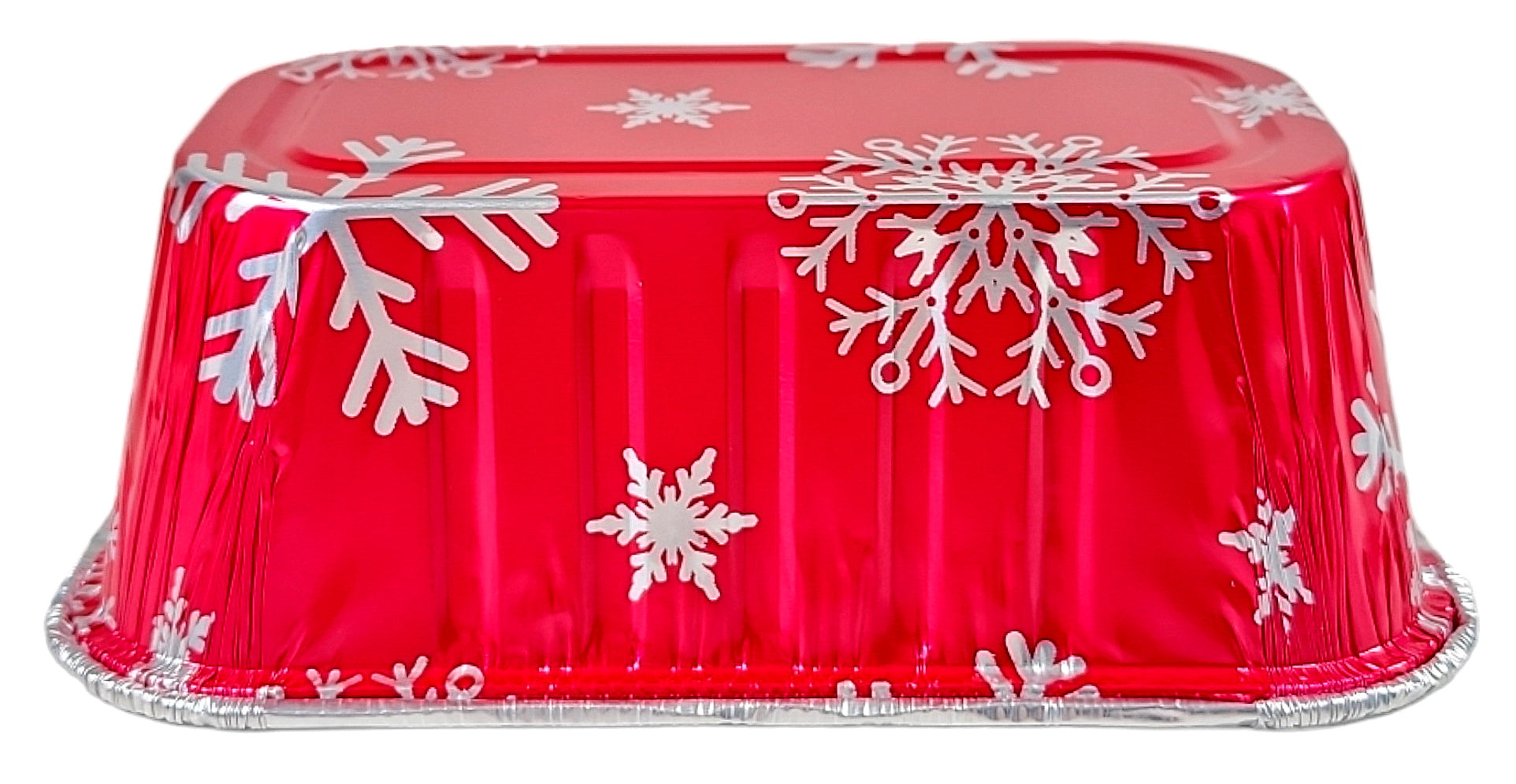 Handi-Foil 2 lb. Red Holiday Snowman Loaf Bread Pan (NO LIDS) 50