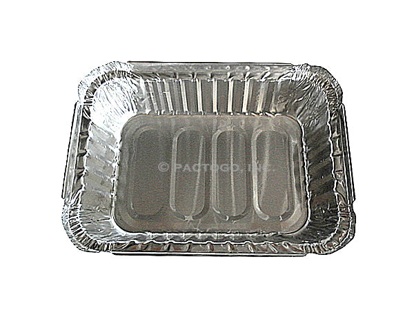1 1/2 lb. Oblong (Deep) Take-Out Foil Pan w/Board Lid 50/PK –