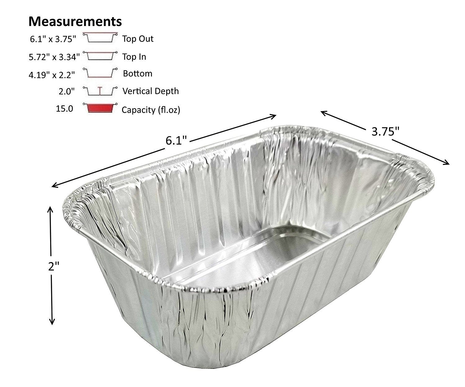 16 oz Disposable Aluminum Foil Pans with Clear Plastic Lids (50