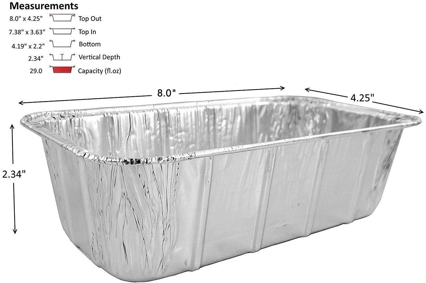 D&W Fine Pack 15640, 1.5 lb Aluminum Foil Loaf Pan (500/Case)