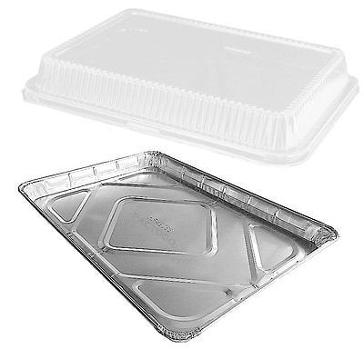 Durable 9 Square Holiday Foil Cake Pan With Dome Lid 50/CS