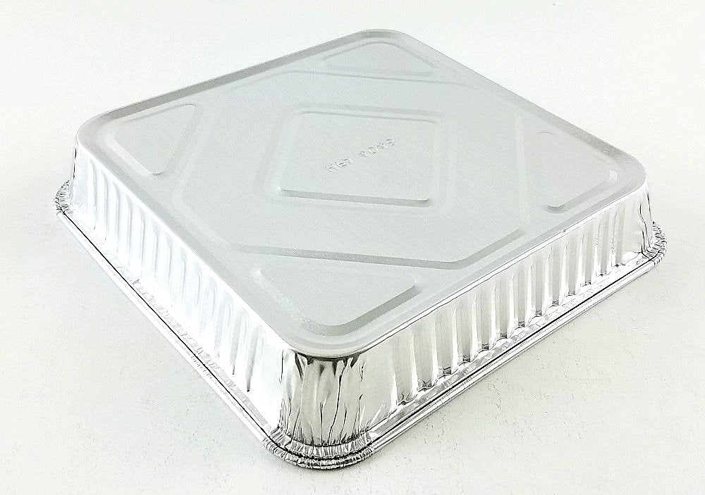 Handi-Foil Square Disposable Aluminum Foil Cake Pan w/Clear Dome