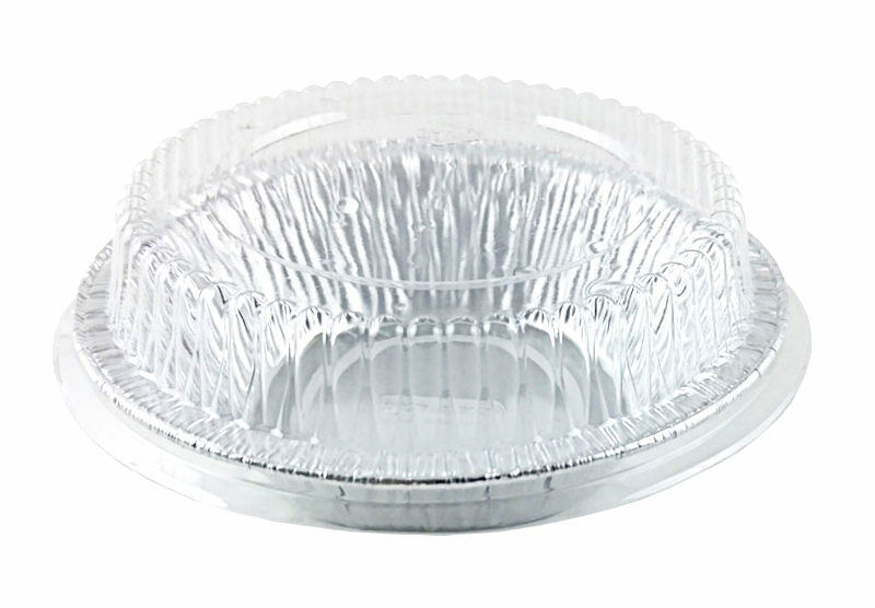 PACTOGO Red Holiday Christmas Square Cake Aluminum Foil Pan w/Clear Dome  Lid Disposable Baking Tins (Pack of 25 Sets)
