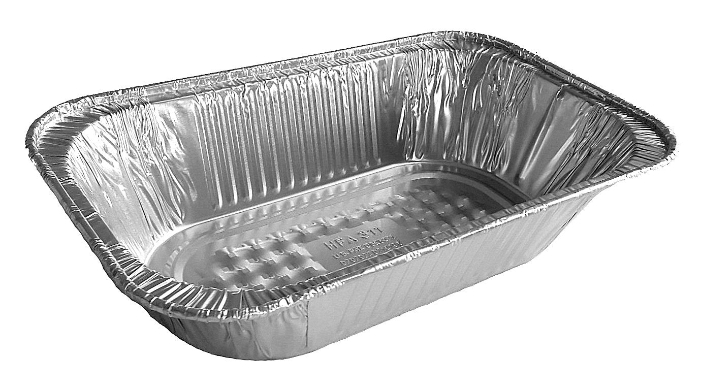 50 Count) 5-lb Disposable Aluminum Foil Pans with Lids Deep