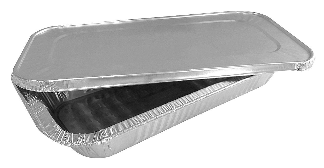 Handi-Foil Third-Size Deep Steam Table Aluminum Pan w/Lid Combo Pack 50/PK