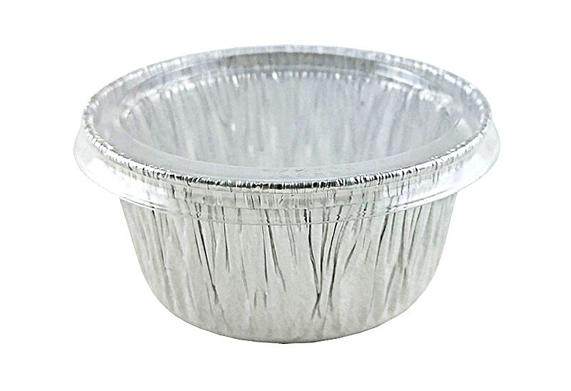 7 ounce Disposable Aluminum Foil Baking Cup with Lid #1210P