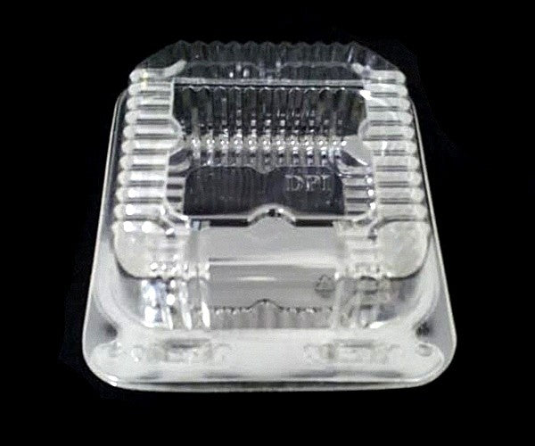 CLX225A-CL, Clear 6 x 6 Hinged Square Container