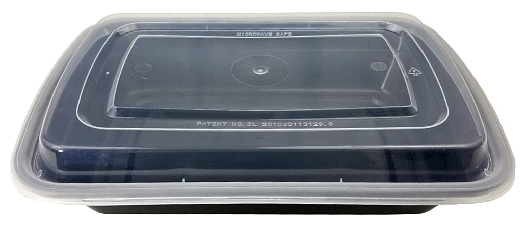 Take Out Containers  32 oz. Plastic Black Catering Bowl