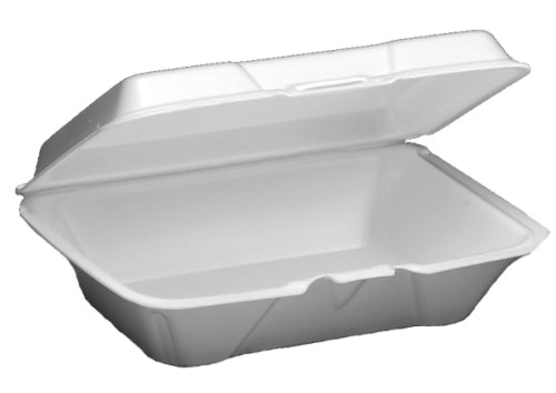 8 X 8 HINGED TRAY / FOAM / 1 COMPARTMENT / WHITE (200/CS