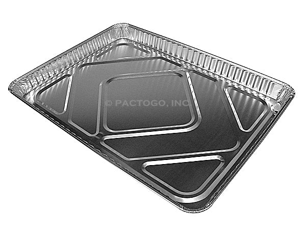 Disposable Aluminum Half Sheet Cake Pan with Plastic Lid Case of 100 -  #7300P