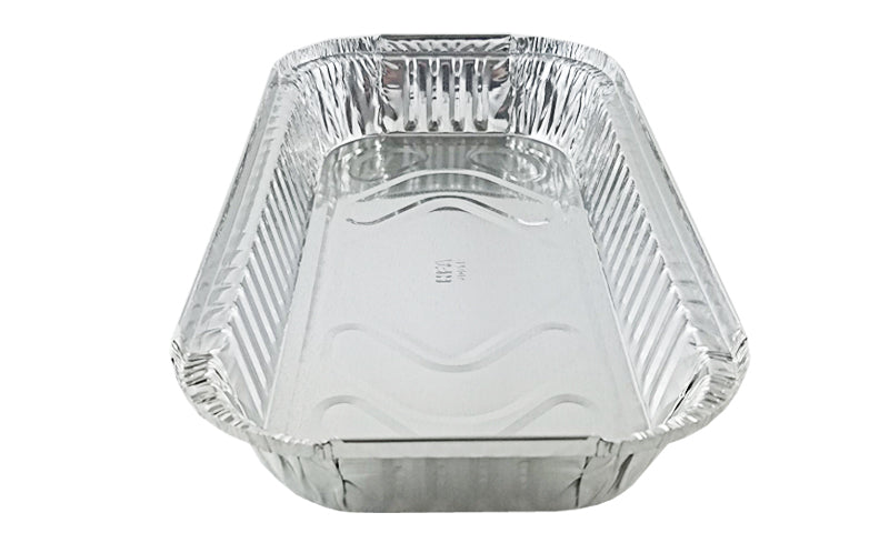 Stock Your Home aluminum pans take out containers with lids (50 pack) 2 lb disposable  aluminum foil oblong pans with cardboard covers - to go