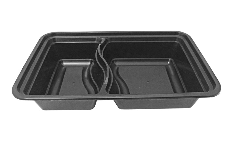 32 oz Rectangular 2-Compartment Take-out Container